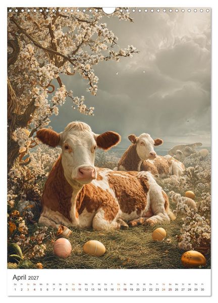 Produktbild: Die Liebe zur Kuh (Wandkalender 2027 DIN A3 hoch), CALVENDO Monatskalender
