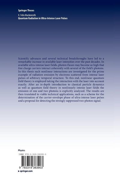 Produktbild: Quantum Radiation in Ultra-Intense Laser Pulses