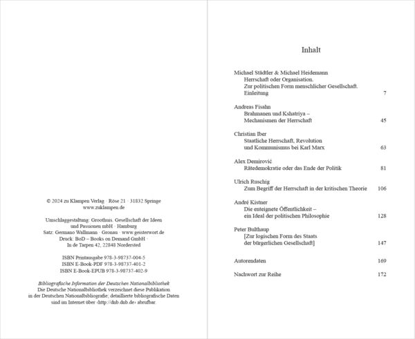 Produktbild: Herrschaft oder Organisation