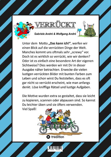 Produktbild: Craftbook - Total Verr&uuml;ckt - Screwy Motive - Lustig - Spass - Unterhaltsam - Knifflige R&auml;tsel - Tiere - Menschen - Orte - Freizeit - Spassig