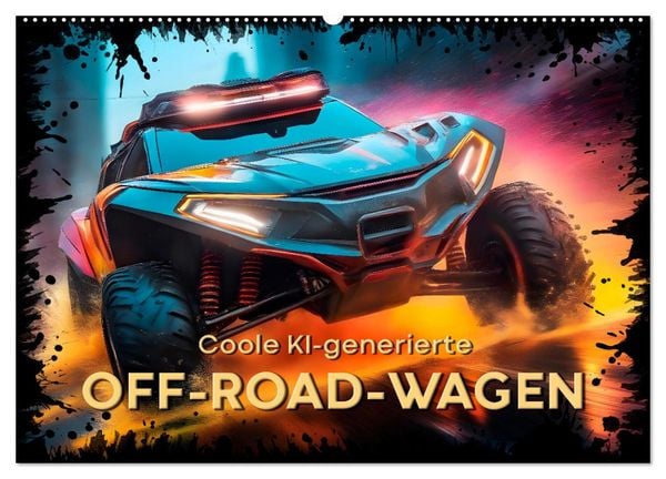 Produktbild: Coole KI-generierte OFF-ROAD-WAGEN (Wandkalender 2026 DIN A2 quer), CALVENDO Monatskalender