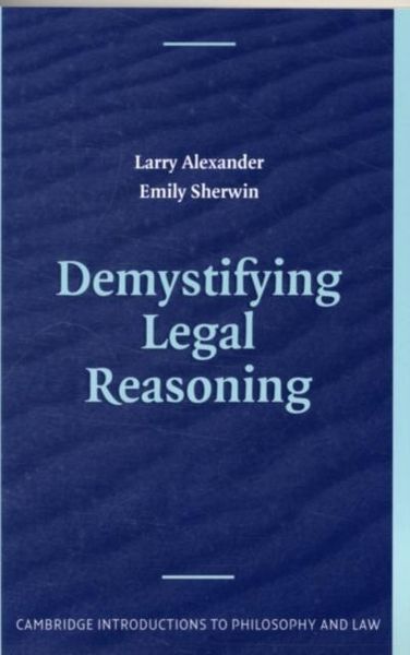 Produktbild: Demystifying Legal Reasoning