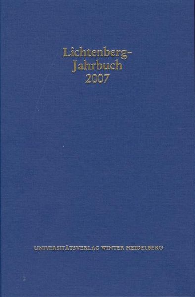 Produktbild: Lichtenberg-Jahrbuch 2007