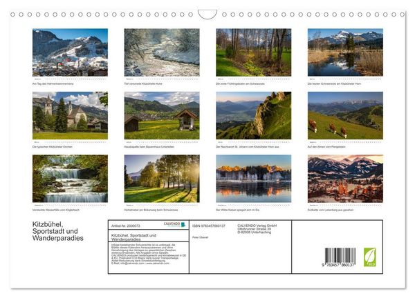 Produktbild: Kitzb&uuml;hel, Sportstadt und Wanderparadies (Wandkalender 2026 DIN A3 quer), CALVENDO Monatskalender