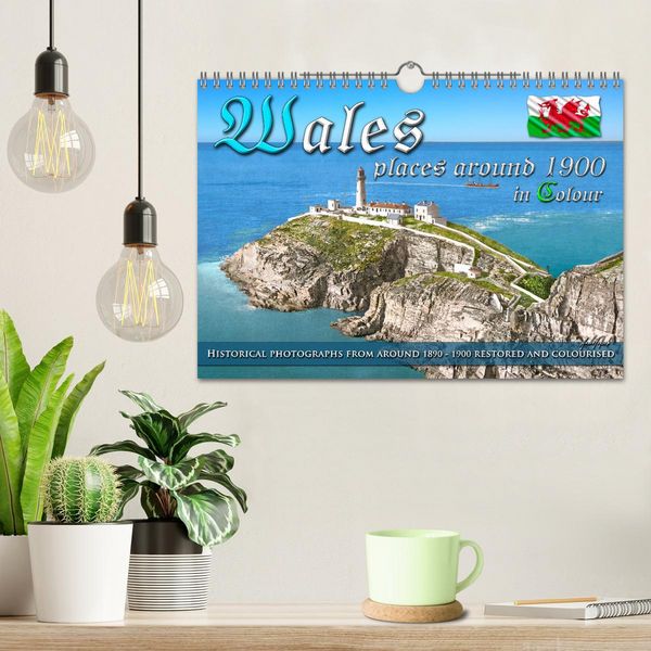 Produktbild: Wales around 1900 - photos restored and colourised (Wall Calendar 2026 DIN A4 landscape), CALVENDO 12 Month Wall Calendar