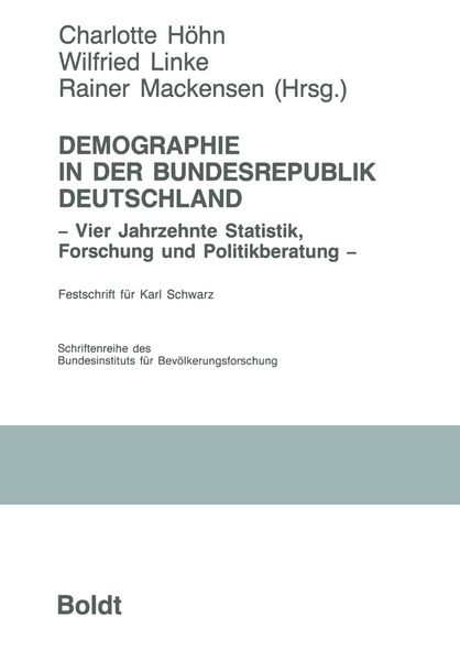 Produktbild: Demographie in der Bundesrepublik Deutschland