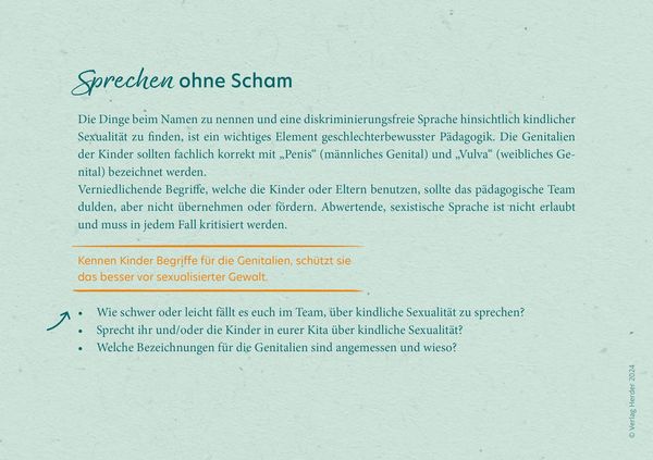 Produktbild: Sexualp&auml;dagogik in der Kita. 40 Reflexionskarten f&uuml;r die Teamarbeit