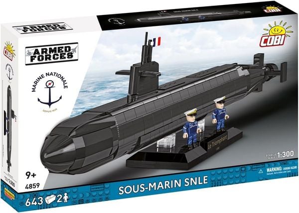 COBI Armed Forces 4859 - Sous-Marin SNLE, Bausatz 1:300, 643 Klemmbausteine