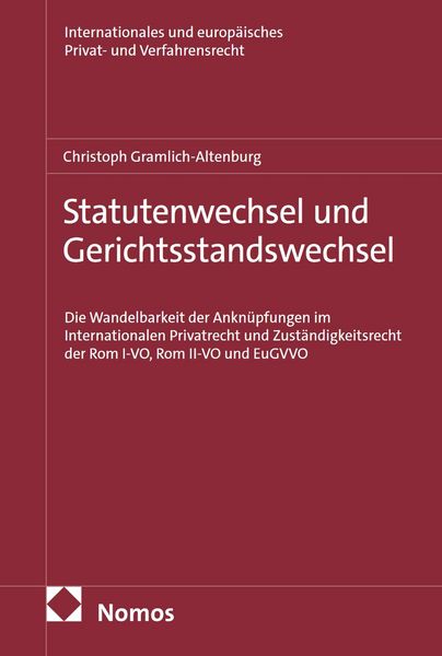 Produktbild: Statutenwechsel und Gerichtsstandswechsel