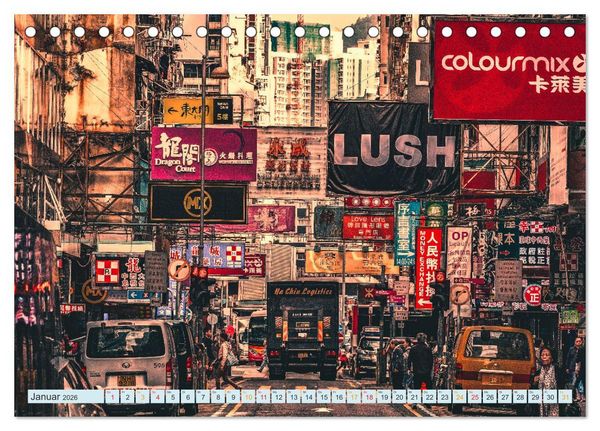 Produktbild: Hongkong Street (Tischkalender 2026 DIN A5 quer), CALVENDO Monatskalender