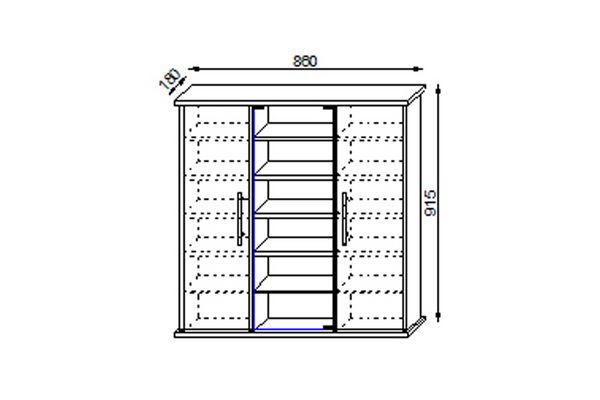 Produktbild: Holz CD DVD Stand Regal Schrank Santo Glast&uuml;r