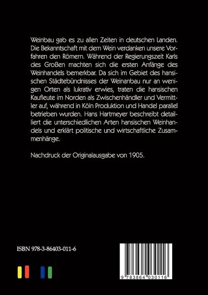 Produktbild: Der Weinhandel im Gebiete der Hanse im Mittelalter