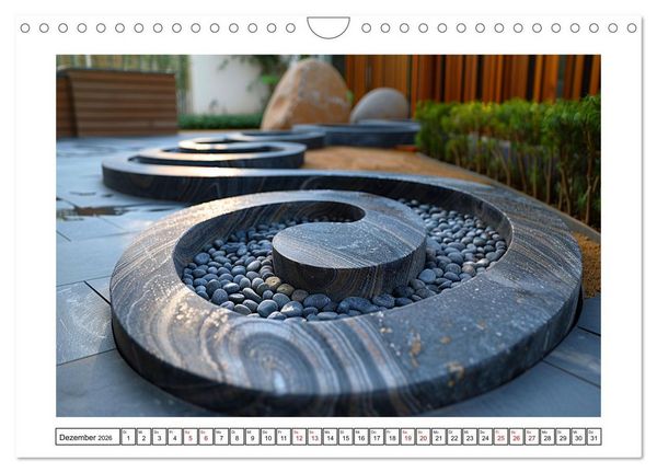 Produktbild: Augenmeditation im Zen Garten (Wandkalender 2026 DIN A4 quer), CALVENDO Monatskalender
