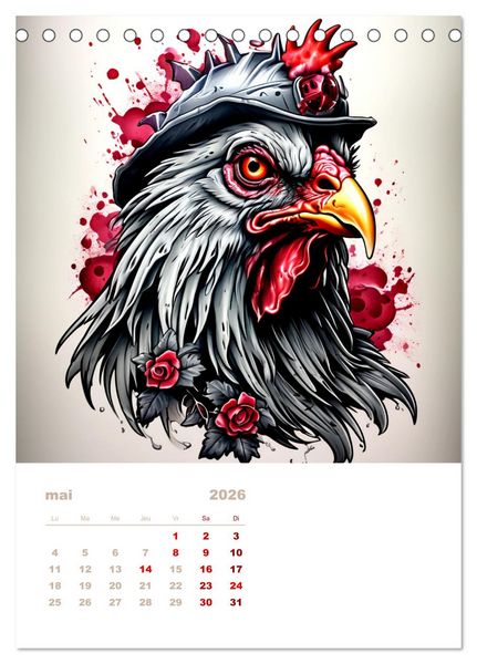Produktbild: Marche des zombies (Calendrier de bureau 2026 DIN A5 horizontal), CALVENDO calendrier mensuel