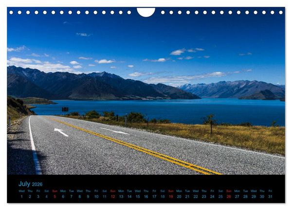 Produktbild: New Zealand - A bicycle adventure (Wall Calendar 2026 DIN A4 landscape), CALVENDO 12 Month Wall Calendar
