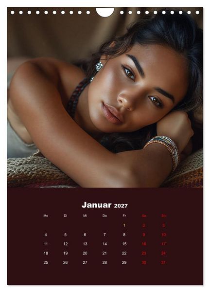Produktbild: Indianische Sch&ouml;nheiten Kalender: Sinnliche Glamour Frauen in KI Kunst (Wandkalender 2027 DIN A4 hoch), CALVENDO Monatskalender