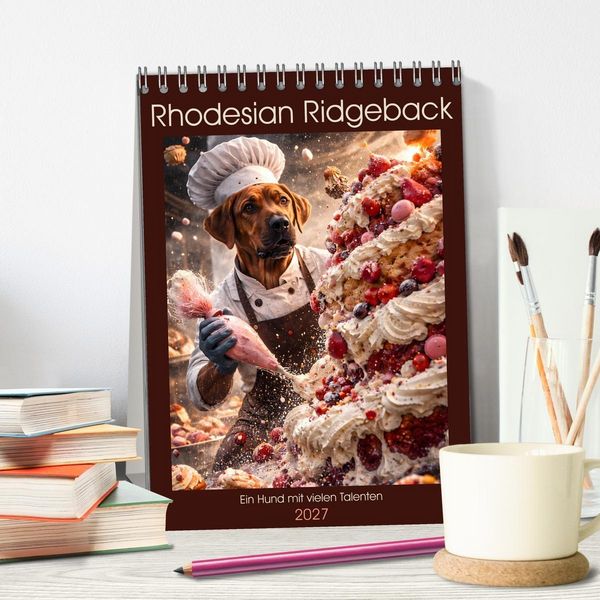 Produktbild: Rhodesian Ridgeback - Ein Hund mit vielen Talenten (Tischkalender 2027 DIN A5 hoch), CALVENDO Monatskalender