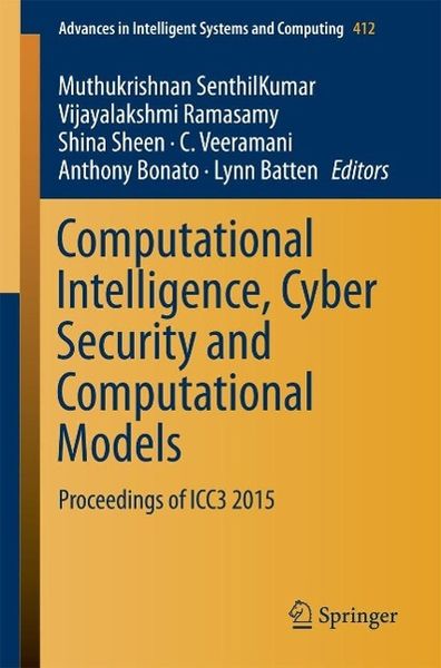 Produktbild: Computational Intelligence, Cyber Security and Computational Models