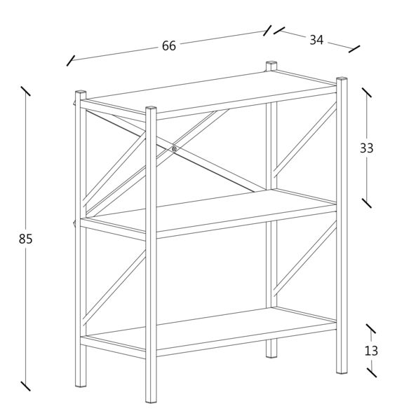 Produktbild: Holz Metall Stand Regal B&uuml;ro B&uuml;cher Insasi 2fach