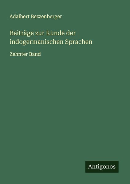 Produktbild: Beitr&auml;ge zur Kunde der indogermanischen Sprachen