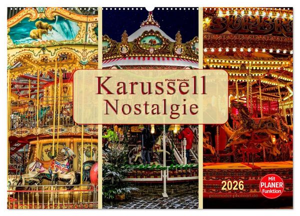 Produktbild: Karussell - Nostalgie (Wandkalender 2026 DIN A2 quer), CALVENDO Monatskalender