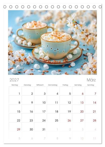 Produktbild: Tischplaner 2027 - Cappuccino, Latte und mehr - Der gro&szlig;e Kaffeekalender (A5 Tischkalender zum Aufstellen) CALVENDO