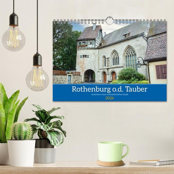 Produktbild: Rothenburg o.d. Tauber - Ansichten einer mittelalterlichen Stadt (Wandkalender 2026 DIN A4 quer), CALVENDO Monatskalender