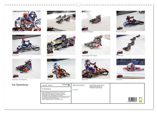 Produktbild: Ice Speedway (Wandkalender 2026 DIN A2 quer), CALVENDO Monatskalender