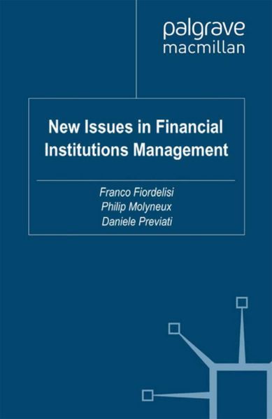 Produktbild: New Issues in Financial Institutions Management