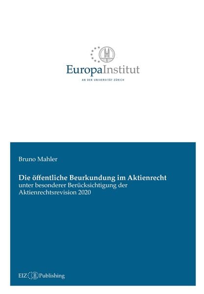 Produktbild: Die &ouml;ffentliche Beurkundung im Aktienrecht