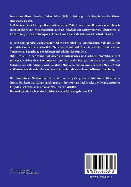 Produktbild: Der Stil in der Musik
