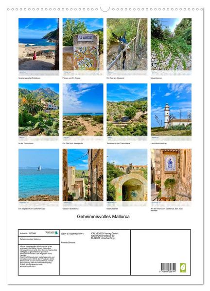 Produktbild: Geheimnisvolles Mallorca (Wandkalender 2027 DIN A2 hoch), CALVENDO Monatskalender