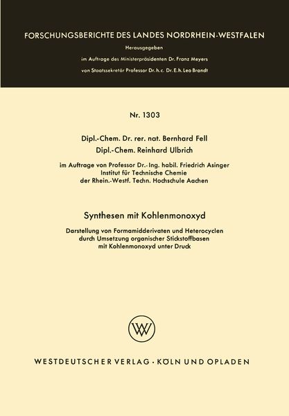 Produktbild: Synthesen mit Kohlenmonoxyd