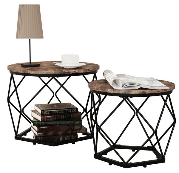 Produktbild: 2er Set Beistelltisch Sofatisch Helaro M