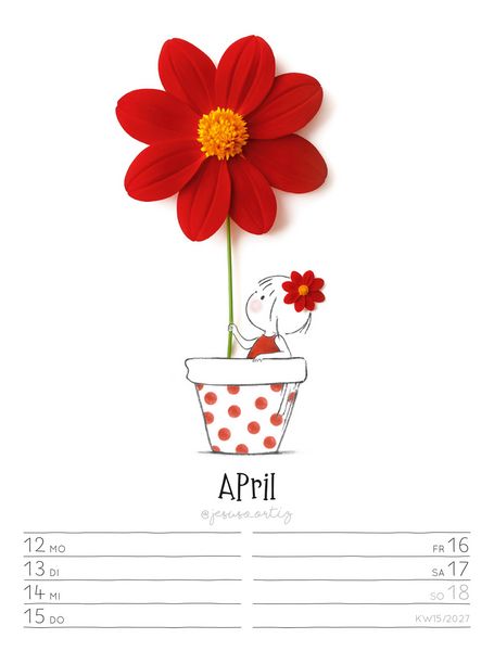 Produktbild: Little Dreams Wochenplaner Kalender 2027