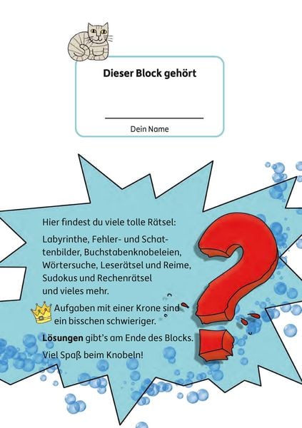 Produktbild: Rätselblock ab 9 Jahre - Band 2