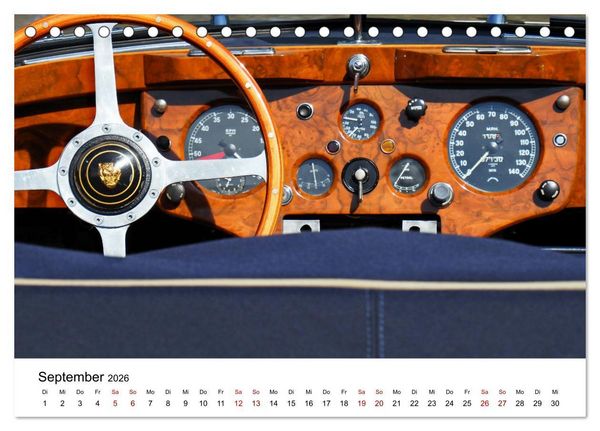 Produktbild: Klassische Armaturenbretter (Tischkalender 2026 DIN A5 quer), CALVENDO Monatskalender