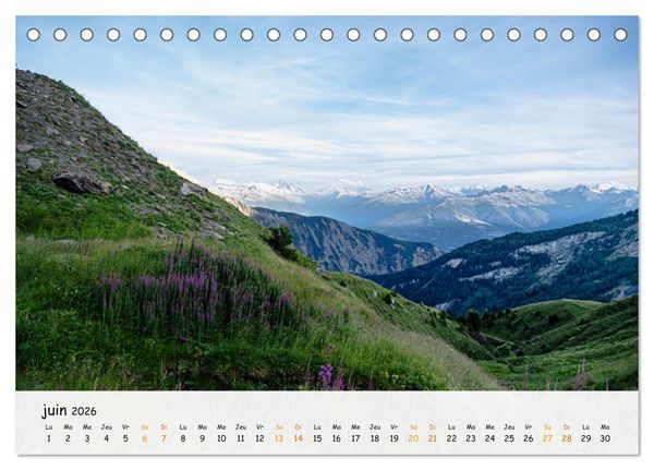 Produktbild: Sc&egrave;nes de cimes (Calendrier de bureau 2026 DIN A5 vertical), CALVENDO calendrier mensuel
