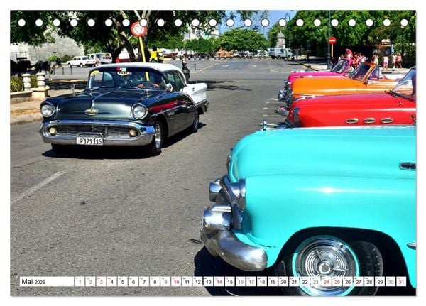 Produktbild: Golden Rocket 88 - Oldsmobile 1957 in Kuba (Tischkalender 2026 DIN A5 quer), CALVENDO Monatskalender