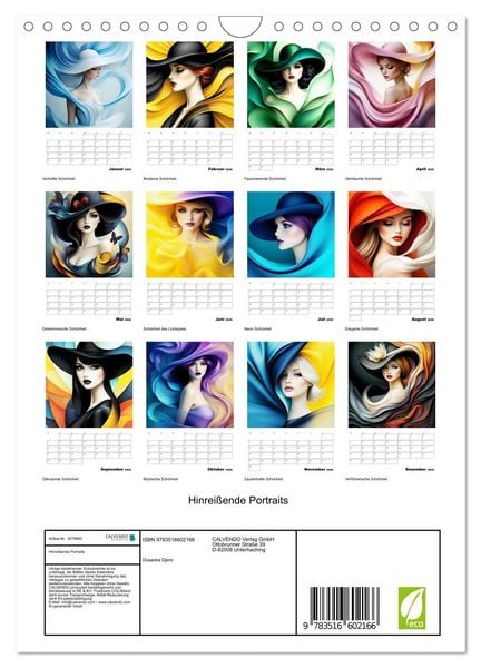 Produktbild: Hinrei&szlig;ende Portraits (Wandkalender 2026 DIN A4 hoch), CALVENDO Monatskalender