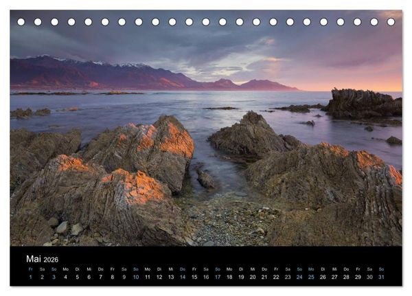 Produktbild: Traumziel Neuseeland 2026 (Tischkalender 2026 DIN A5 quer), CALVENDO Monatskalender