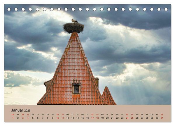 Produktbild: Der Storchenkalender (Tischkalender 2026 DIN A5 quer), CALVENDO Monatskalender