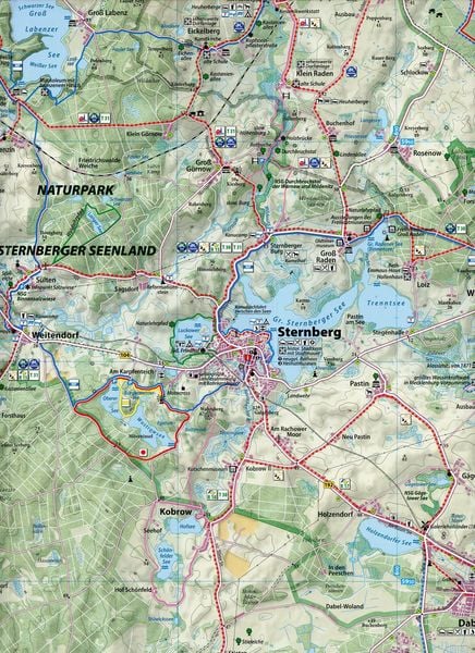 Produktbild: Rad- und Wanderkarte Sternberger Seenland