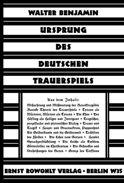 Produktbild: Ursprung des deutschen Trauerspiels