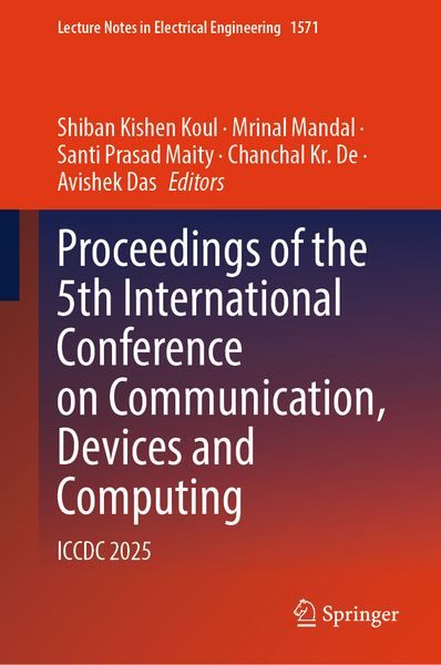 Produktbild: Proceedings of the 5th International Conference on Communication, Devices and Computing