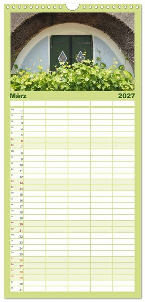 Produktbild: Familienplaner 2027 - Fan&oslash; - Himmel, Hav og mere mit 5 Spalten (Wandkalender, 21 x 45 cm) CALVENDO