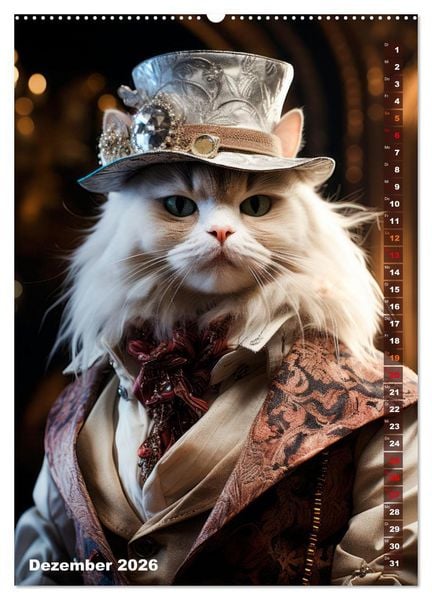Produktbild: Stylische Katzen (hochwertiger Premium Wandkalender 2026 DIN A2 hoch), Kunstdruck in Hochglanz
