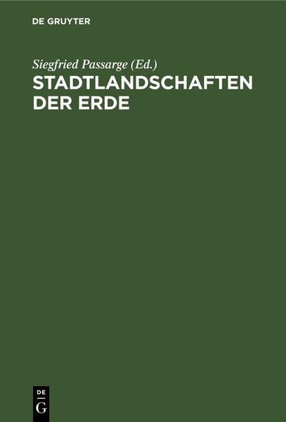 Produktbild: Stadtlandschaften der Erde