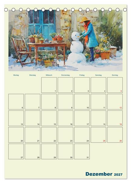 Produktbild: Frauen im Garten. Poesie im Aquarell-Stil (Tischkalender 2027 DIN A5 hoch), CALVENDO Monatskalender