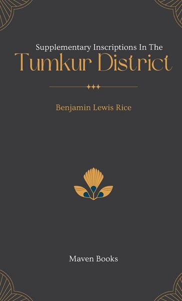 Produktbild: Supplementary Inscriptions In The TUMKUR DISTRICT